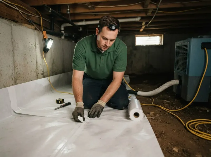 Crawlspace Vapor Barrier and Dehumidification in columbia,